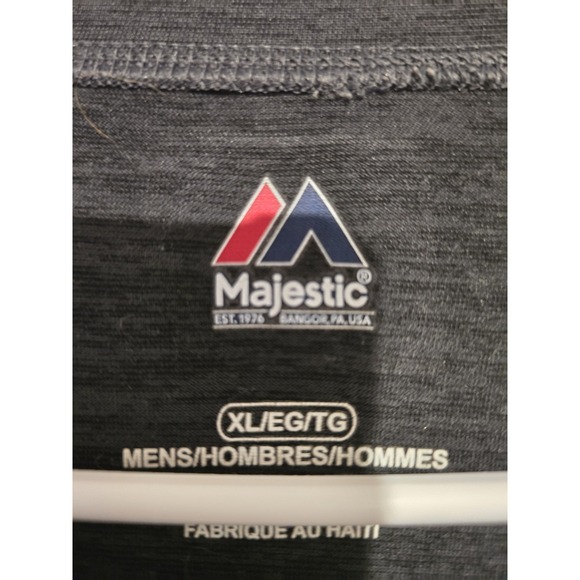 New Orleans Saints Long Sleeve Shirt MENS XL Majestic NFL Graphic Tee Gray - Picture 2 of 3